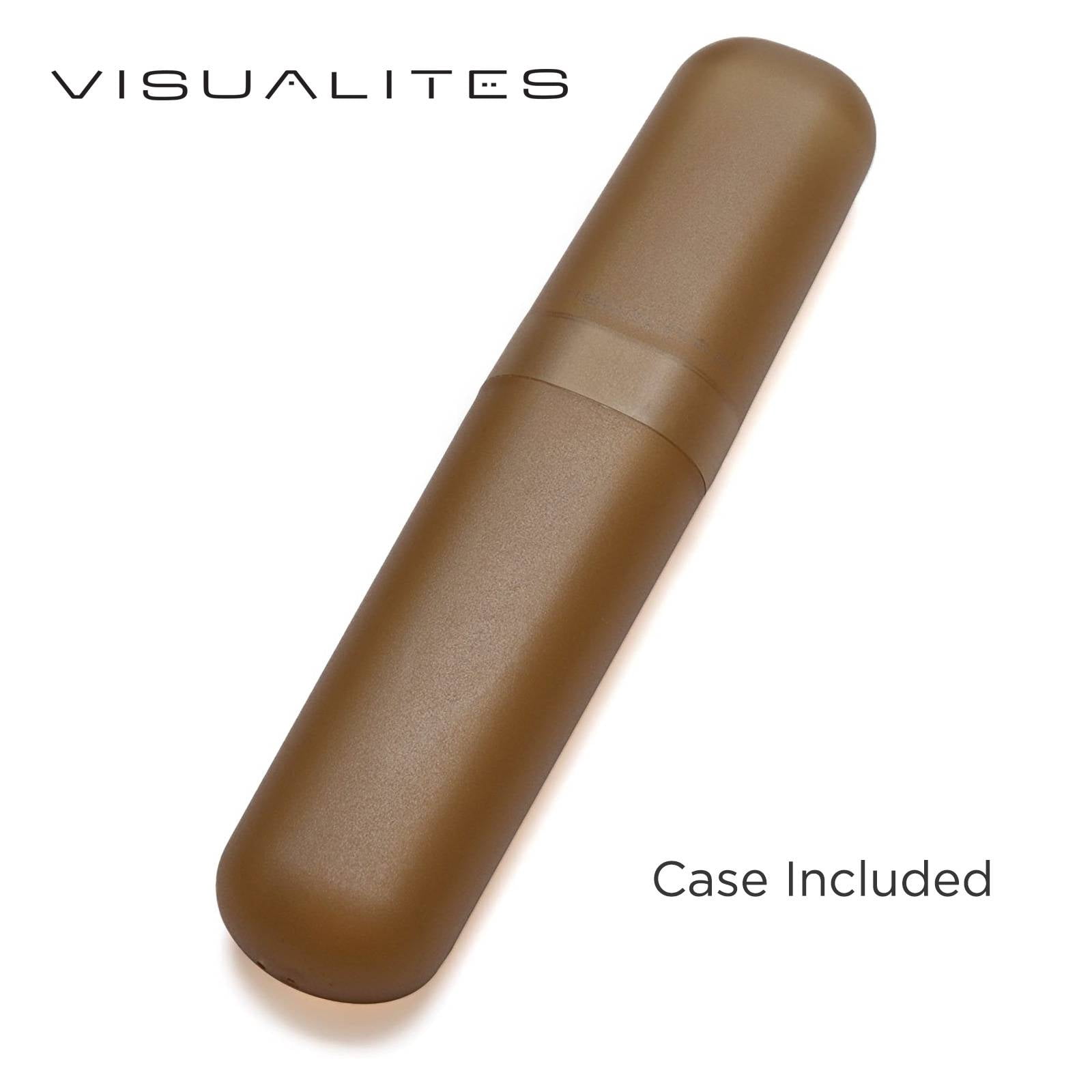 Visualites 1 Forest Brown 2.00 Power Lightweight Rimless Rectangle Reading Glasses For Men and Woman