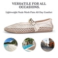 thumbnail image 2 of BERANMEY Women's Breathable Closed Toe Mesh Sandals Lightweight Comfort Flats with Metal Chain Detail Casual Walking Shoes for Beach and Holiday, 2 of 7