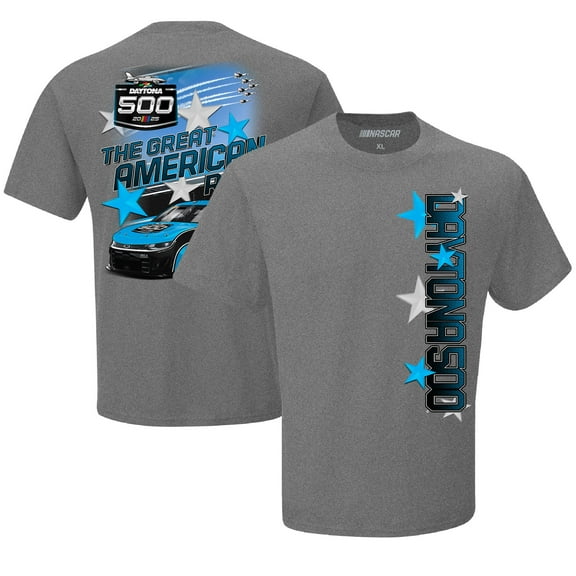 Men's Checkered Flag Sports Heather Charcoal Daytona International Speedway 2025 Daytona 500 Graphic T-Shirt