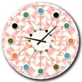 thumbnail image 1 of Designart 'Abstract Geometric Pattern, Patchwork Quilting Mid-Century Modern Wall Clock, 1 of 4