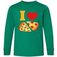 thumbnail image 3 of Inktastic I Love Pizza Long Sleeve Youth T-Shirt, 3 of 5