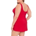 thumbnail image 4 of Simply Slim Women's and Plus Cross Your Heart One Piece Swim Dress, Sizes M-3X, 4 of 4