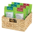 thumbnail image 4 of mDesign Woven Hyacinth Kitchen Basket Organizer with Handles - 8 Pack - Natural, 4 of 8