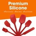 thumbnail image 2 of Cheer Collection Silicone Spatula Set, Silicone Spatulas For Nonstick Cookware Red, 6 Pieces, 2 of 5