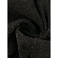 thumbnail image 5 of Unique Bargains Women's Tie Neck Sleeveless Sheer Sexy Club Party Glitter Crop Tops M Black, 5 of 6