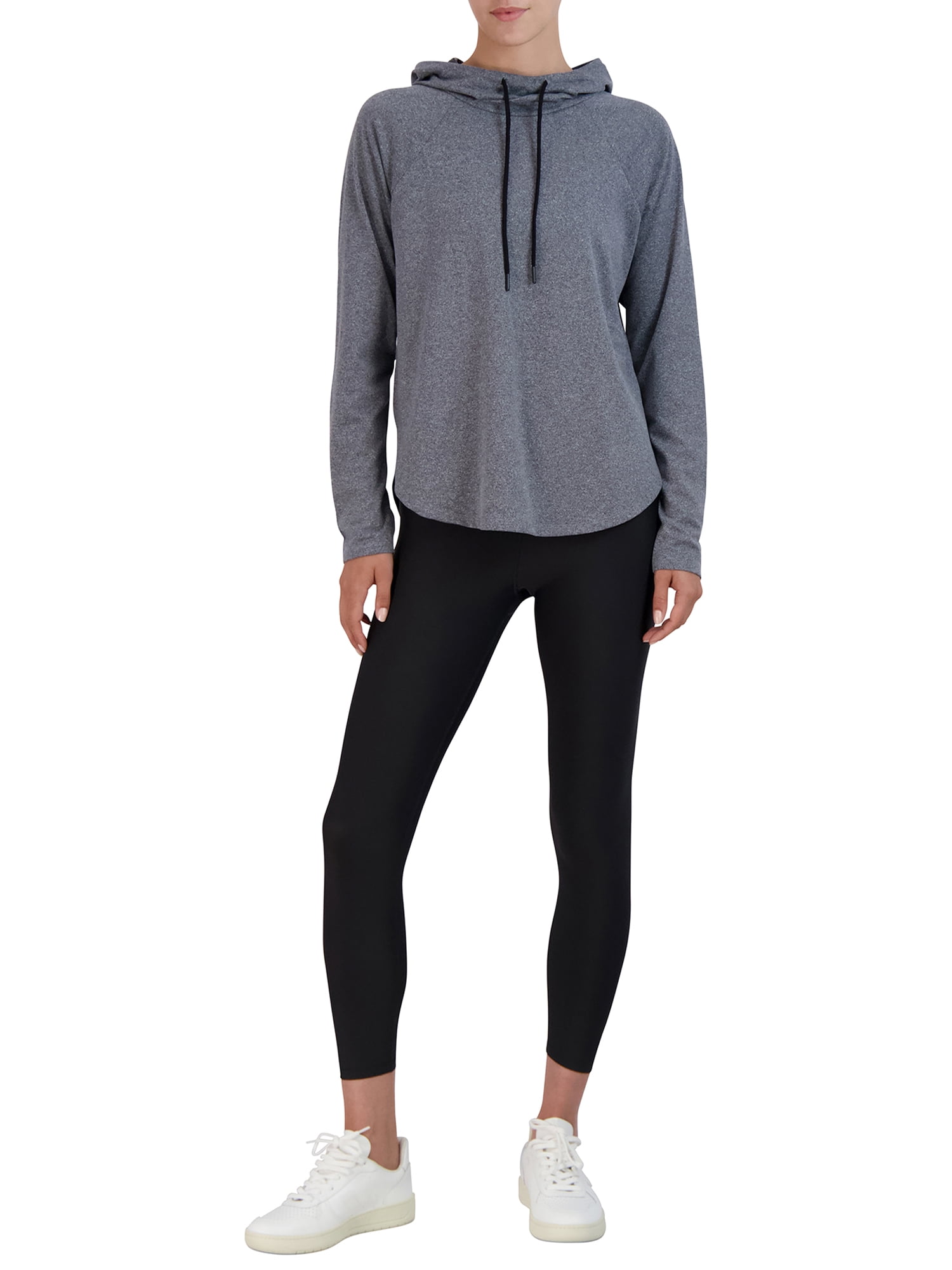 BCBG Paris Women's Melange High-Low Hoodie