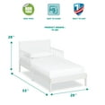Dream on Me Brookside Toddler Bed, White