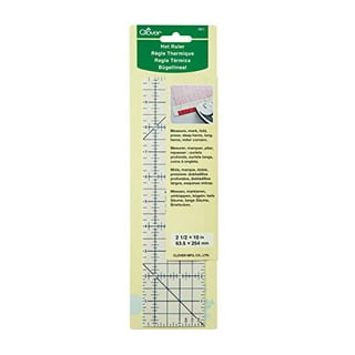 Madam Sew Hot Hem Ruler for Quilting and Sewing Non-Slip Hot Ironing Ruler  and Pleats with Dry or Steam Iron on Quilt Blocks and Clothes - 10 x 2.5  10 Inches 