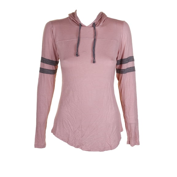 Ultra Flirt Juniors Varsity Hooded Top Pink M