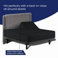 thumbnail image 4 of California Queen Size 32" Split Top Flex Head Sheet Set - 100% Microfiber, Adjustable Bed, 4-Piece Set, 15" Deep Pockets Color Black Solid, 4 of 5