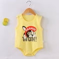 thumbnail image 2 of Fengactive Unisex Baby Sleeveless Tank Triangle Bodysuit Cute Print Soft Cotton Round Neck Snap Crotch Summer Infant Romper Onesie, 2 of 5