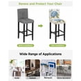 thumbnail image 3 of Blue Hydrangea Bar Stool Covers Set of 6, Spring Vintage Botanical Butterfly Stretch Washable Bar Chair Covers with Backs, Removable Pub Counter Height Chair Cover for Kitchen Dining Room Cafe, 3 of 7