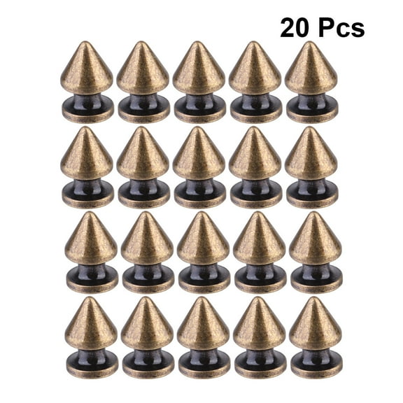 DRAFIDEEP 20Pcs DIY Golden Metal Rivets Tree Shape for Clothing Shoes Bag Decoration