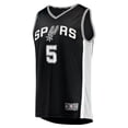 thumbnail image 2 of Men's Fanatics Stephon Castle Black San Antonio Spurs 2024 NBA Draft Fast Break Player Jersey - Icon Edition, 2 of 3