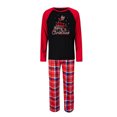 thumbnail image 3 of Odeerbi Christmas Pajamas for Family Plaid Holiday Long Sleeve Family Christmas Pajamas Matching Sets Dad Fashion Christmas Set Plaid Print Two-piece Sleepwear PJs Set Black, 3 of 7