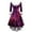 Purple, variant on Women's Fashionable Casual Fitted Christmas Print Party Long-Sleeved V-Neck Hair Collar Dress for Holiday Parties and Events,Black,M