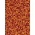 thumbnail image 1 of Ahgly Company Machine Washable Indoor Rectangle Transitional Orange Red Orange Area Rugs, 2' x 4', 1 of 7