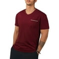 thumbnail image 3 of Mens T-Shirt with Pocket Casual V-Neck Short Sleeve Tees Base Layer Shirts, L, 3 of 8
