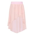 thumbnail image 2 of Raenseen Kids Girls Classic Lyrical Skirts High-Low Chiffon Ballet Dance Costume Mesh Tulle Tutu Pink 10, 2 of 8