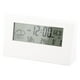 thumbnail image 2 of Reloj despertador digital LCD con pantalla clara, diseño simple, termómetro higrómetro digital para el hogar, dormitorio, escuela, oficina, 2158L, blanco con luz, 2 of 12