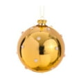 thumbnail image 1 of 4.75" Glamour Time Exquisite Pearl Beaded Shiny Gold Christmas Glass Ball Ornament, 1 of 1