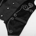 thumbnail image 6 of TFEOQRY Men's Gothic Vest Dress Medieval Court Dress Jacquard Retro Tailcoat Vest Sleeveless Hoodless Jackets Black, 6 of 8