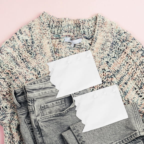 OUNONA Fake Hand Sleeve Decorative Fake Cuff White Cotton 1 Pair