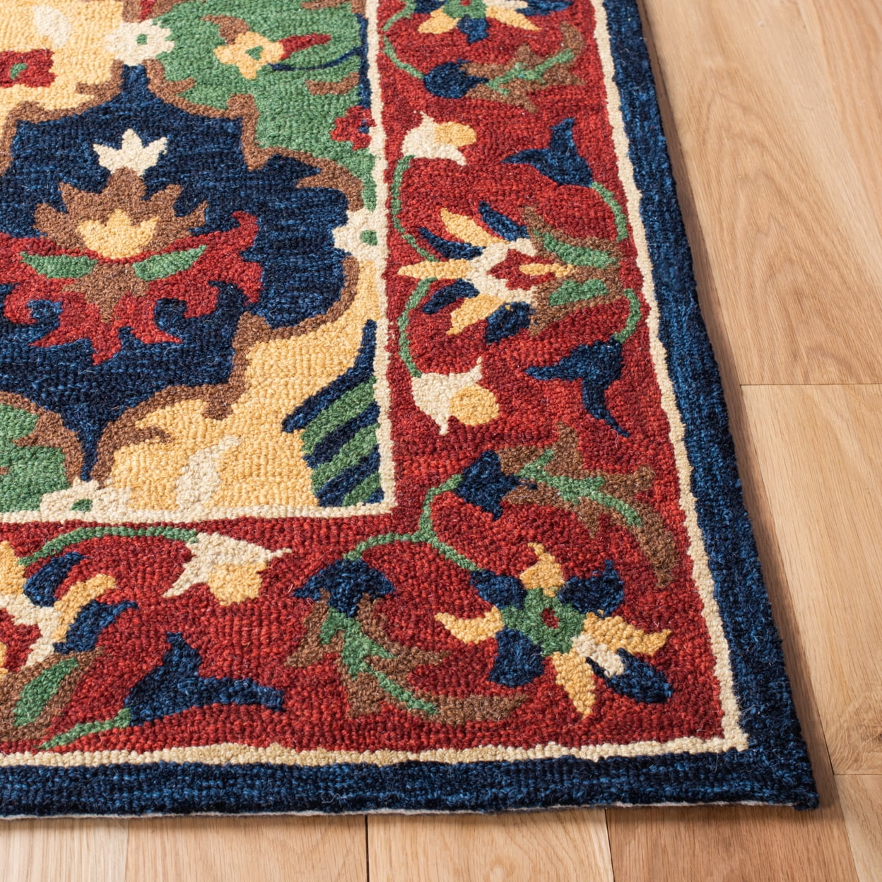 SAFAVIEH Heritage Alden Tribal Wool Area Rug, Red/Green, 9' x 12'