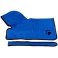 thumbnail image 4 of COOPHYA 1Set Dog Towels for Drying Blue Microfiber Fast Dry Pet Bath Robe for After Bath M Size, 4 of 6
