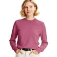 thumbnail image 2 of Sweaters for Women Cozy Crew Neck Long Sleeve Pullover Tops Sweaters Y2k Soft Lightweight Knit Sweater 2025 Hot Pink S, 2 of 5