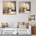 thumbnail image 4 of Designart "White Affodils love expression VI" Landscapes Floater Framed Canvas Print, 4 of 7