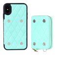thumbnail image 6 of iPhone X Wallet Case, iPhone XS Cover, Allytech Zipper Case with Card Holder Slot Crossbody Chain Strap Handbag Purse Wrist Strap Shockproof PU Leather Case for iPhone X/ XS 5.8", Green, 6 of 7