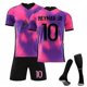 thumbnail image 1 of Nuevo 21/22 Inicio Kits de fútbol para niños Camiseta de tiras azules Camiseta de fútbol Traje de entrenamiento-20-21 PSG Cuarto kit Neymar 10-18 (3-4 años) BmatwkZeng Bmatwe Jersey, 1 of 1