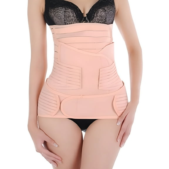 3 in 1 Strip Postpartum Recovery Belt Belly and Waist and Pelvis Body Slimming Shape Belt - Size M