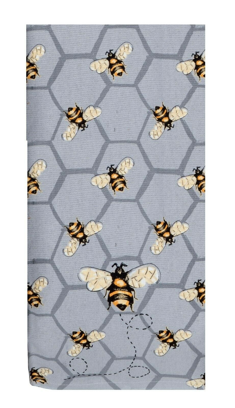 Set of 2 BEE INSPIRED Honey Bee Terry Kitchen Towels by Kay Dee Designs 