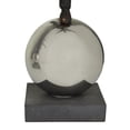 thumbnail image 4 of 17", 16"H Bronze Polystone People Sculpture with Silver Ball Stands, by DecMode (2 Count), 4 of 8