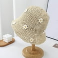 thumbnail image 2 of Womens Fashion Cute Flower Foldable Sun Hat Fisherman Hat For Beach And Outdoor This Sun Protection Hat Is In White Color With Head Circumference 21-23 Inches Made Of Polyester Material Id, 2 of 4
