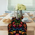 thumbnail image 5 of Mexican Fiesta Table Runner for Cinco de Mayo Decorations, Mexican Floral Linen Table Runner Dia De Los Muertos Decor Day of The Dead Decoration and Supplies for Home 13X72 inch, 5 of 5