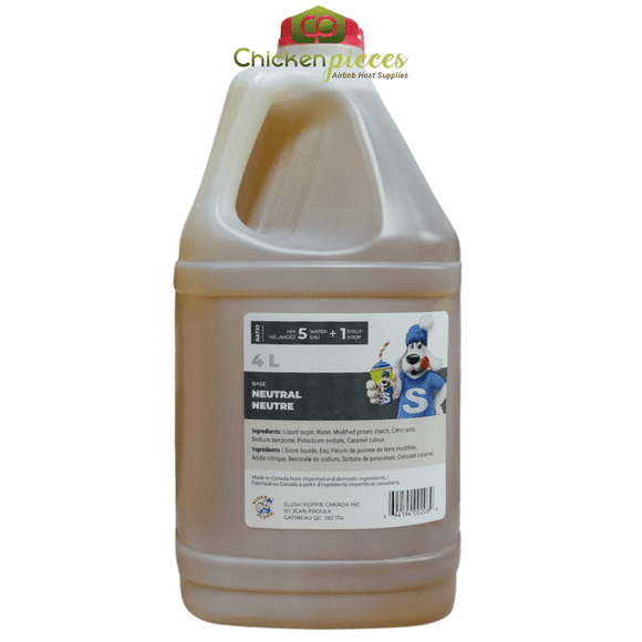 Slush Puppie Neutral Base Slushy Syrup 5:1 Concentrate 135 oz/4 Litre