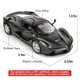 thumbnail image 3 of Bdtctk 1:32 Modelo De Coche Farrari Coche con Retroceso con Sonido Y Luz para Niños, Niños, Niñas, Cuerpo De Metal, Puerta Abierta, Negro, 3 of 5