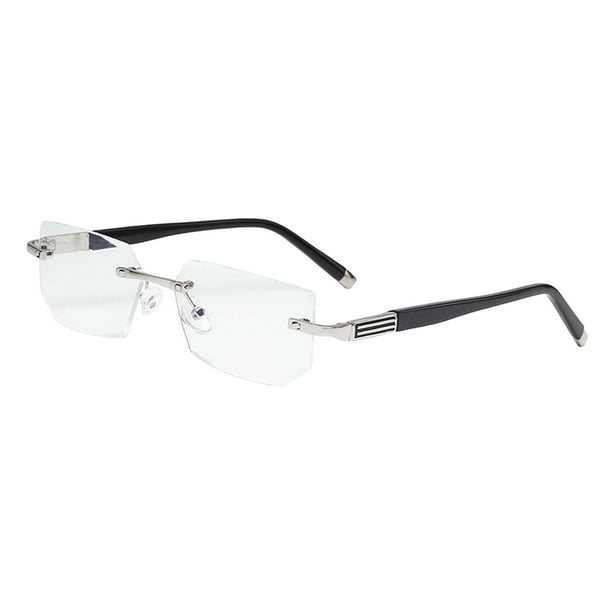 Gafas de moda con luz azul, rectangulares, sin montura, antifatiga ocular para hombre Argenta 3.0X