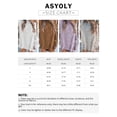 thumbnail image 2 of Asyoly Womens Winter Turtleneck Pullover Sweater Dress Ribbed Cable Knit Tassel Sweater Jumper Dress, 2 of 7