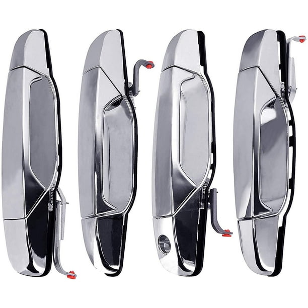 Replacement Exterior Door Handle Chrome Set of 4 Fits 2007 2014
