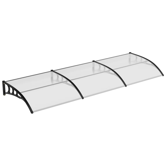Senfot 40x120 Inch Exterior Window Awning Canopy UV Rain Snow Sunlight Protection Transparent