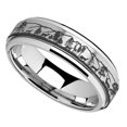 thumbnail image 1 of Funie Unisex Creative Forest Stray Deer Print Titanium Steel Rotatable Spinner Ring, 1 of 1