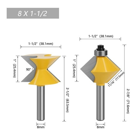 

Woodworking Milling Cutter Plate Splicing Router Bit Groove Chisel Cutter Tool