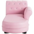 thumbnail image 4 of Gymax Kids Sofa Relax Couch Chaise Lounge Armrest Chair Bedroom Living Room Pink, 4 of 9
