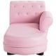 Gymax Enfants Canapé Relax Canapé Chaise Longue Accoudoir Chaise Chambre Salon Rose – image 4 sur 9