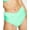 Mint, variant on Juniors' Mint Spark Variegated Ribbed Bikini Bottom