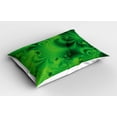 thumbnail image 2 of Ambesonne Lime Green Pillow Sham 2 Pack, Vibrant Psychedelic, 36"x20", Emerald, 2 of 3